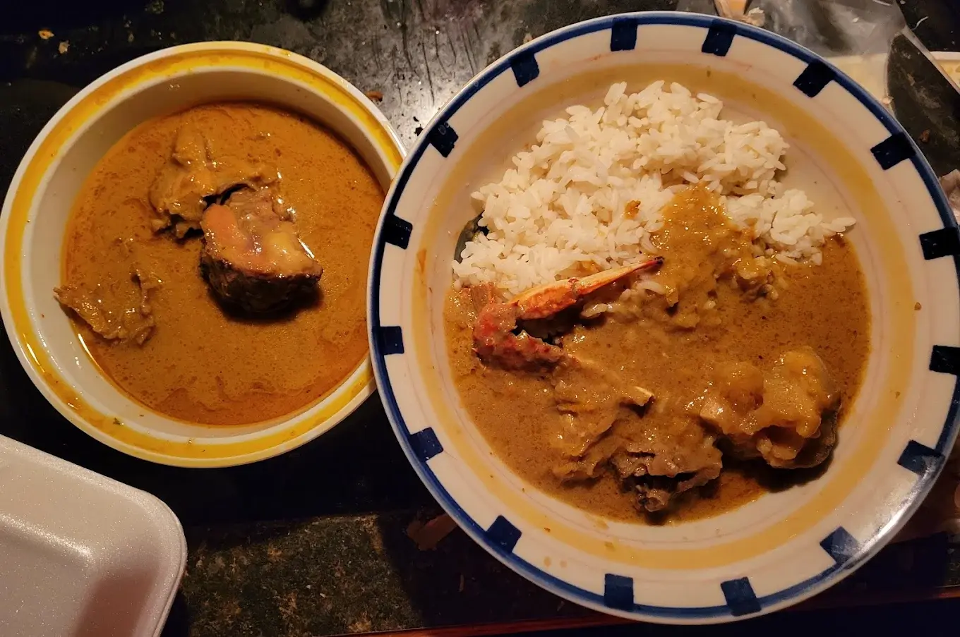 Traditional Palm Butter Soup at Liberian Cuisine Bar and Grill in Edmonton, AB